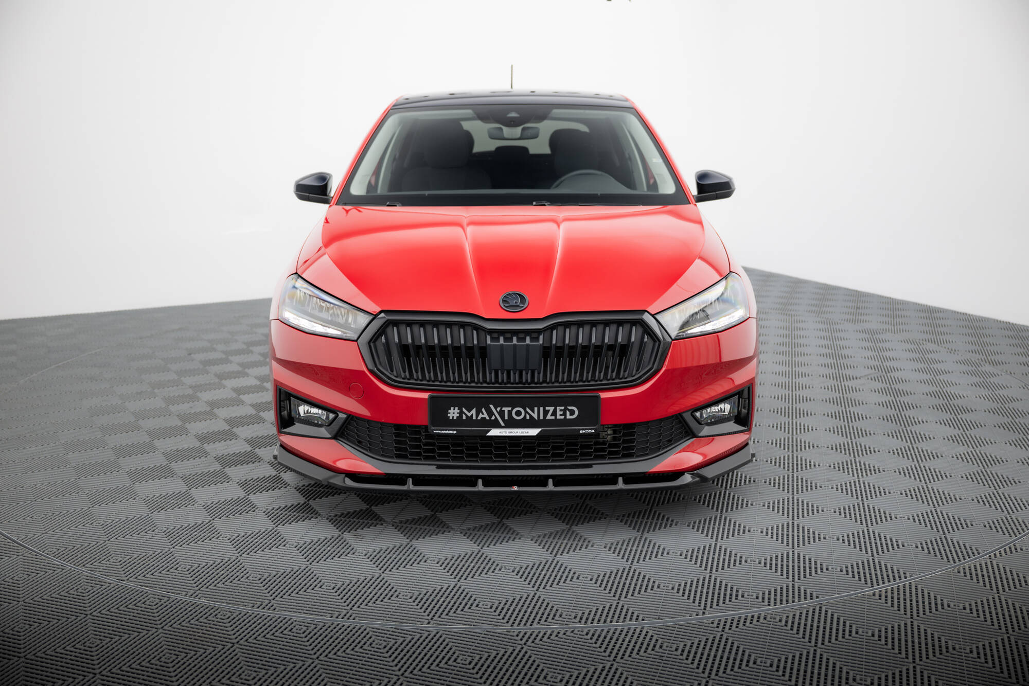 Street+ Spoilerlippe Front Ansatz passend für Skoda Fabia Mk4 schwarz Hochglanz