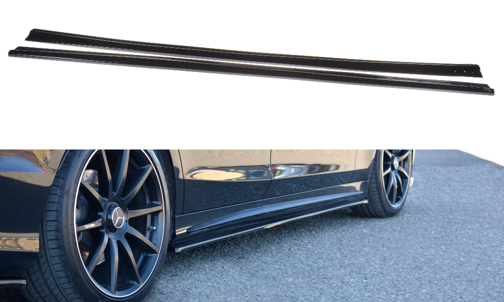Seitenschweller Ansatz für Mercedes-Benz S AMG-Line W222 / W222 Facelift schwarz Hochglanz
