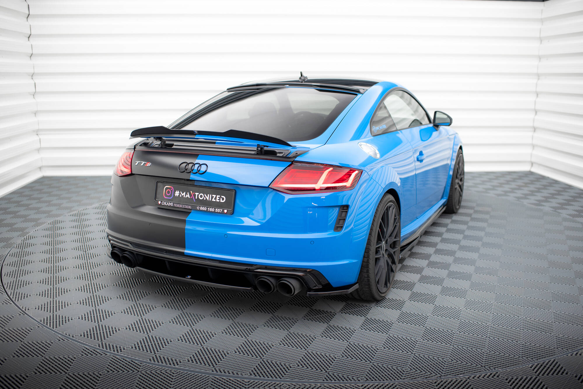 Street+ Heck Ansatz Flaps passend für Audi TT S 8S FL schwarz Hochglanz