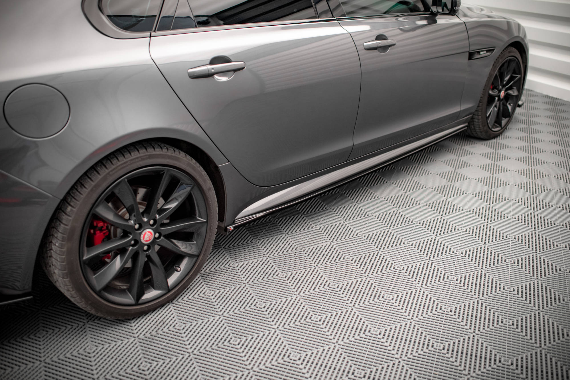 Street+ Seitenschweller Leisten passend für Jaguar XF R-Sport Mk2 schwarz matt