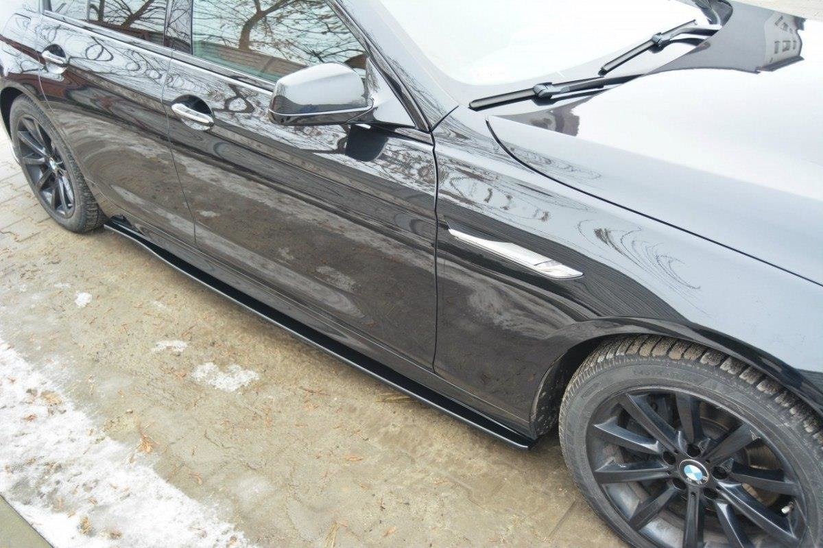 Street+ Seitenschweller Leisten passend für BMW 6er Gran Coupe M-Paket F06 schwarz Hochglanz