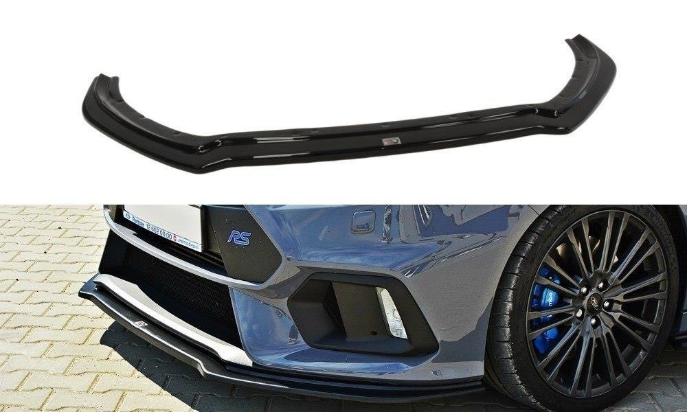 Street+ Spoilerlippe Front Ansatz V.4 passend für Ford Focus RS Mk3 schwarz Hochglanz