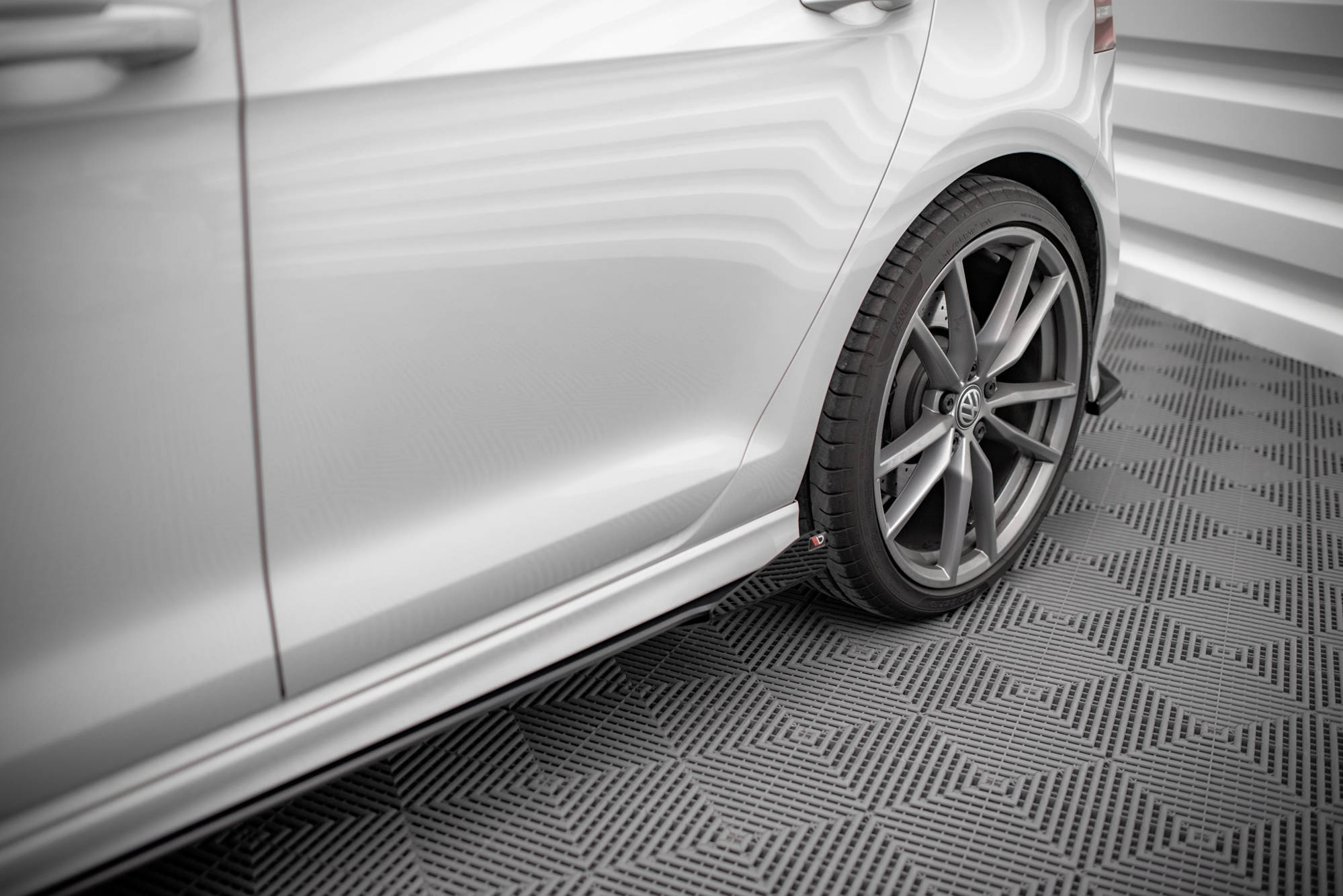 Seitenschweller Flaps passend für VW Golf R Mk7 schwarz Hochglanz
