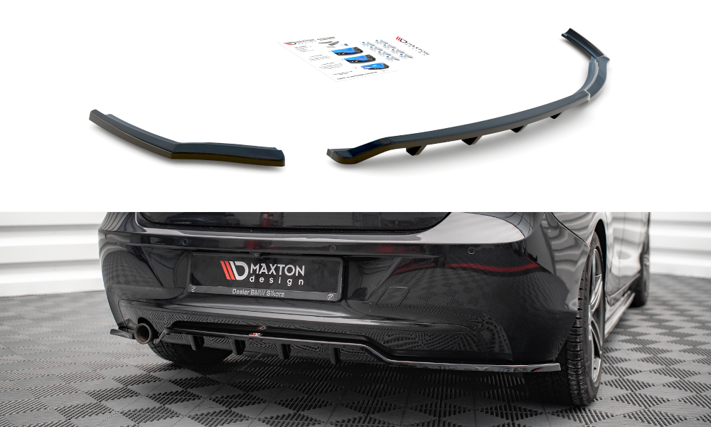 Street+ Mittlerer Diffusor RACE Heck Ansatz passend für BMW 1er F20 schwarz Hochglanz