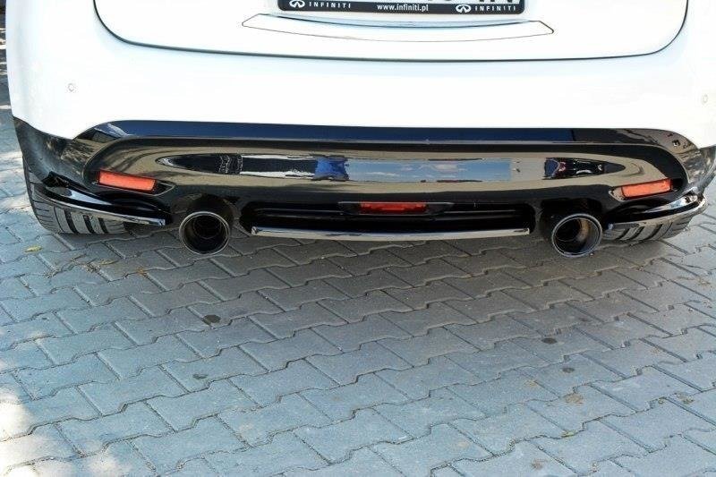 Diffusor Heckansatz passend für INFINITI QX70 schwarz Hochglanz
