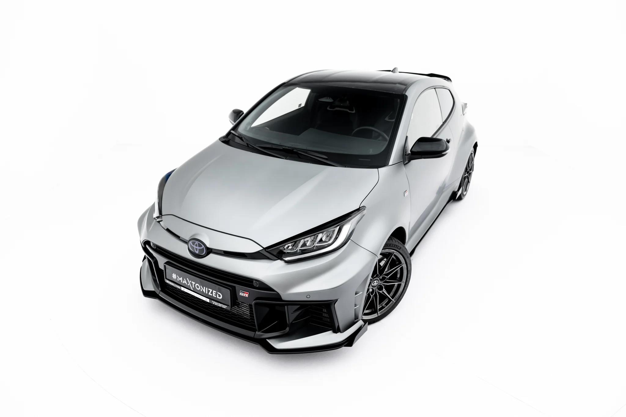 Frontlippe + Flaps passend für Toyota GR Yaris Mk4 Facelift schwarz Hochglanz