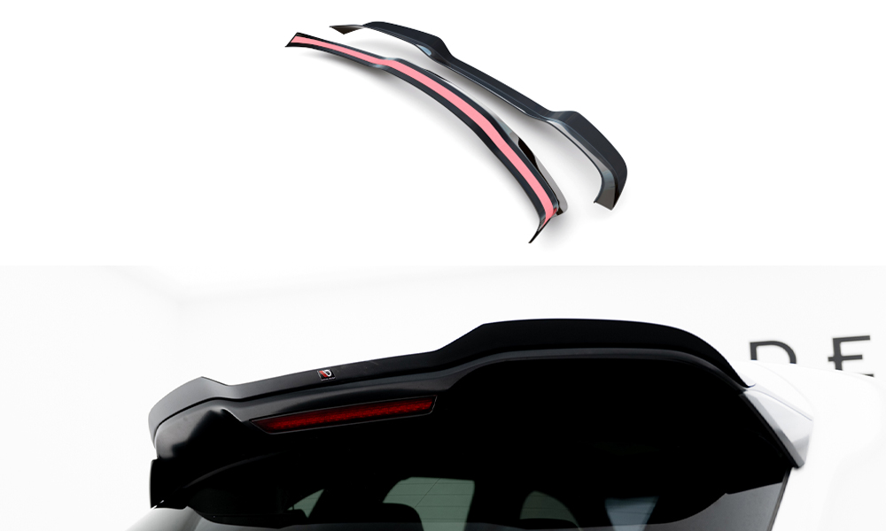 Heck Spoiler Aufsatz Abrisskante passend für Porsche Cayenne Turbo / Standard Mk2 schwarz Hochglanz