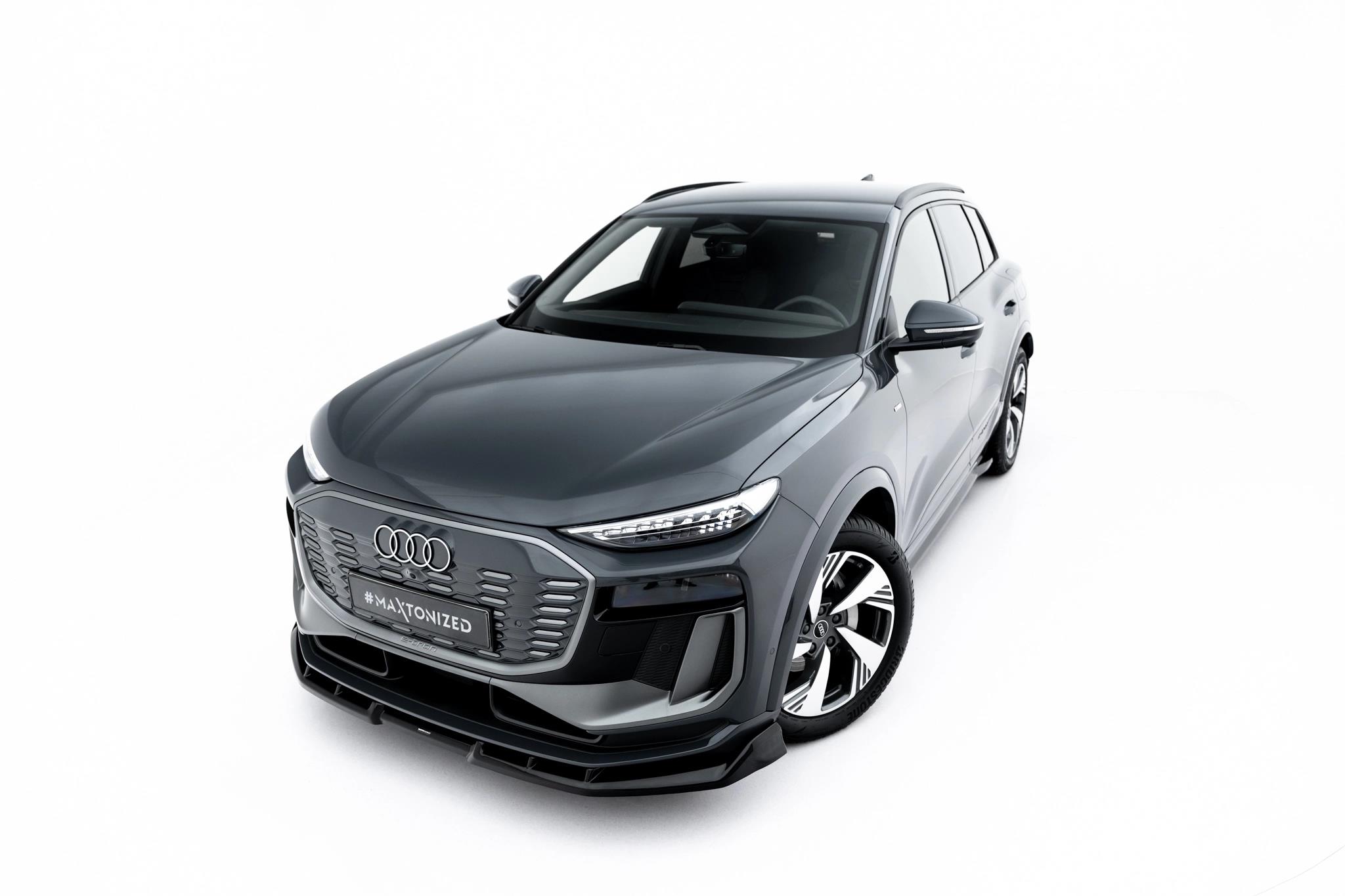 Frontlippe passend für Audi Q6 e-tron Standard / S-Line / SQ6 e-tron SUV / Sportback Mk1 schwarz Hochglanz