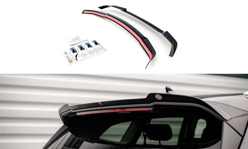 Heck Spoiler Aufsatz Abrisskante passend für Skoda Enyaq iV schwarz Hochglanz