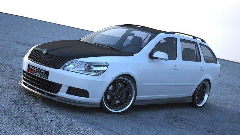 Street+ Spoilerlippe Front Ansatz passend für Skoda Octavia Mk2 FL Carbon Look