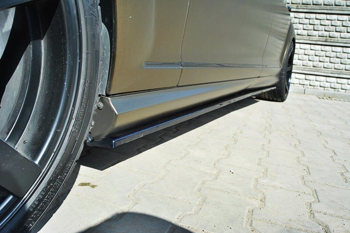 Street+ Seitenschweller Leisten passend für Mercedes S-Klasse W221 AMG LWB Carbon Look