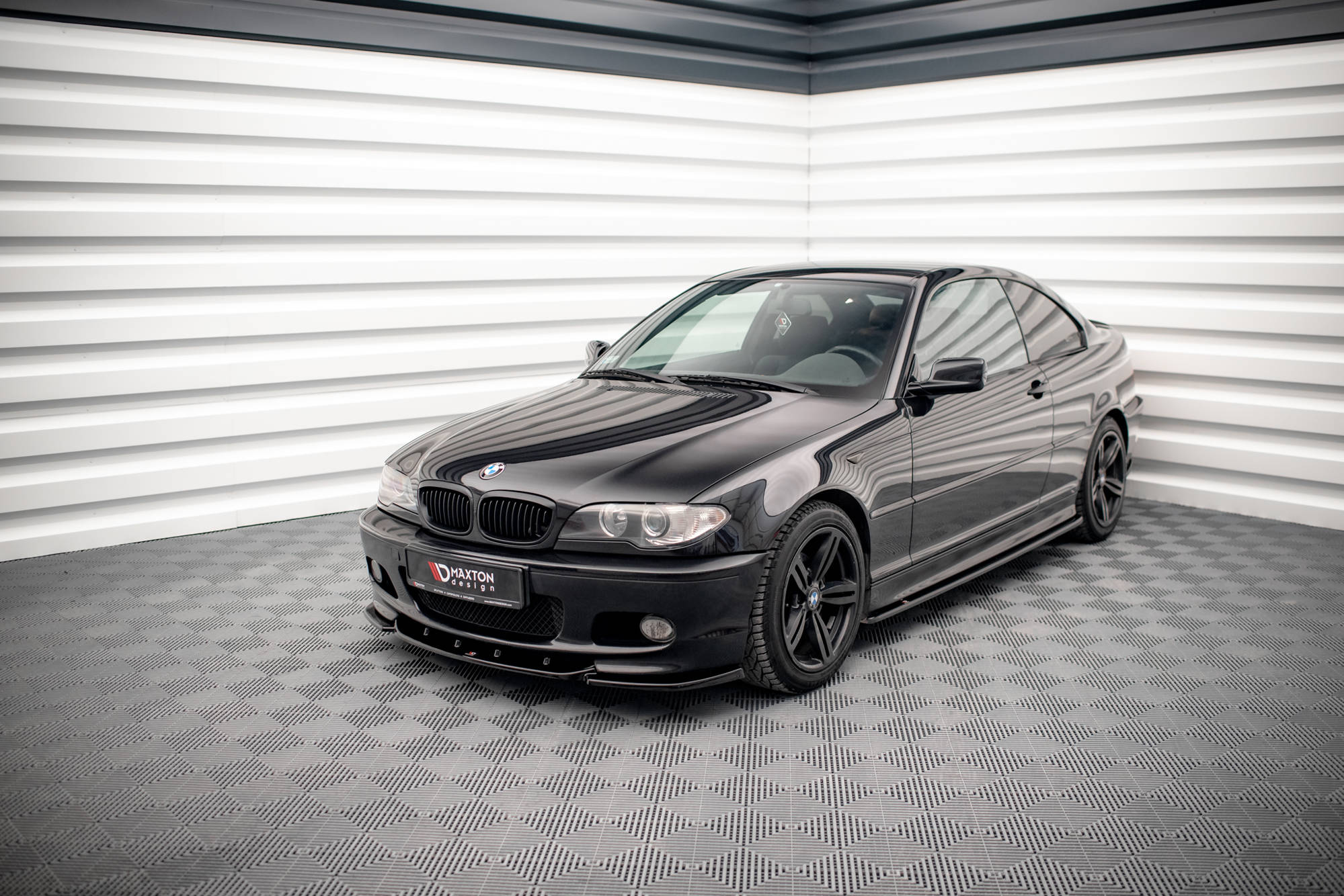 Street+ Seitenschweller Leisten V.2 passend für BMW 3er Coupe M-Paket E46 schwarz Hochglanz