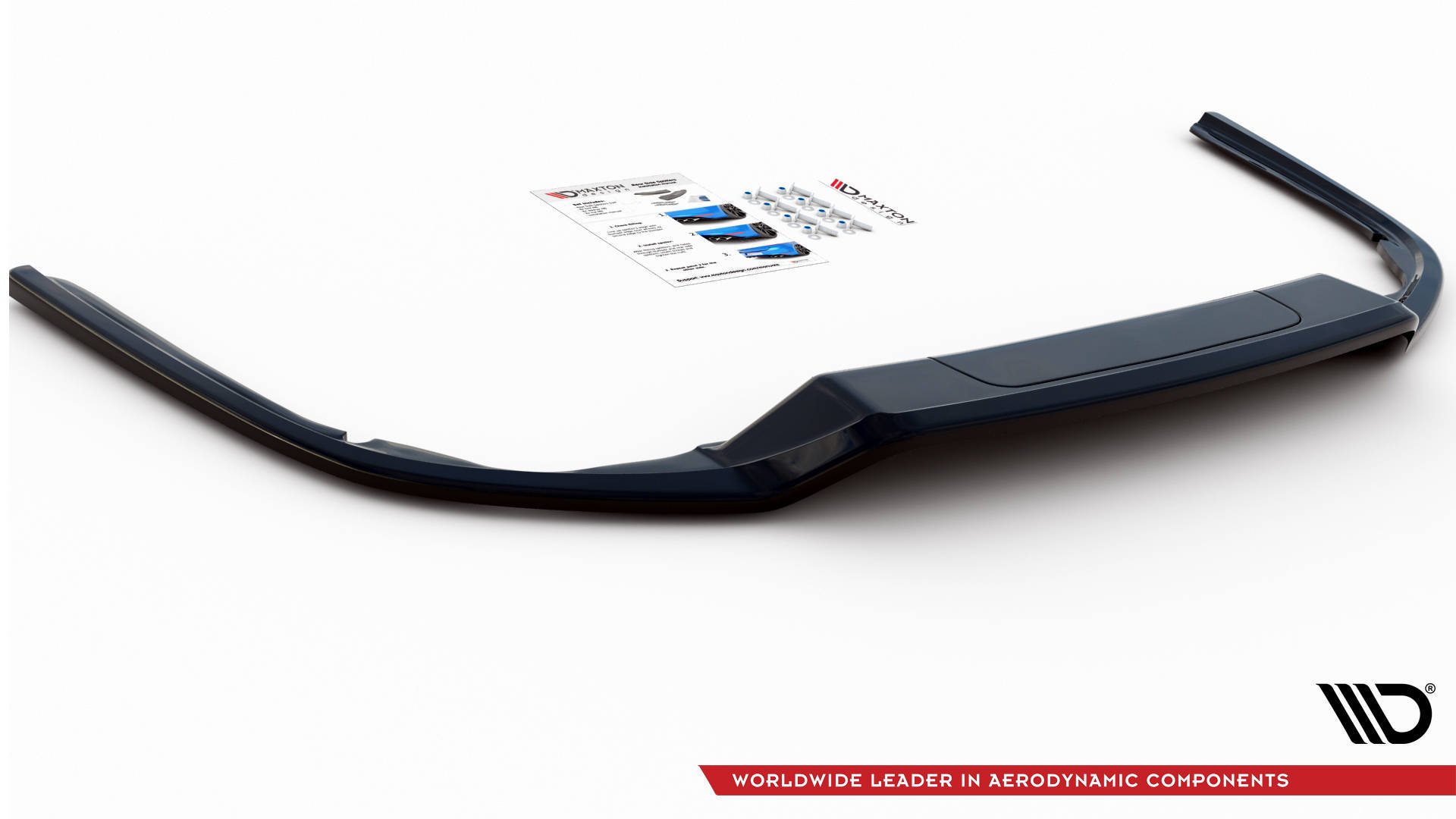 Street+ Mittlerer Diffusor Heck Ansatz passend für VW Passat B8 schwarz Hochglanz