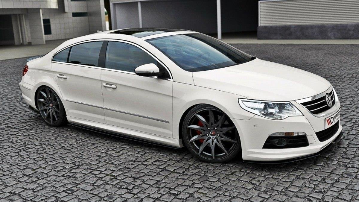 Front Ansatz für VW Passat CC R36 RLINE vor Facelift schwarz Hochglanz