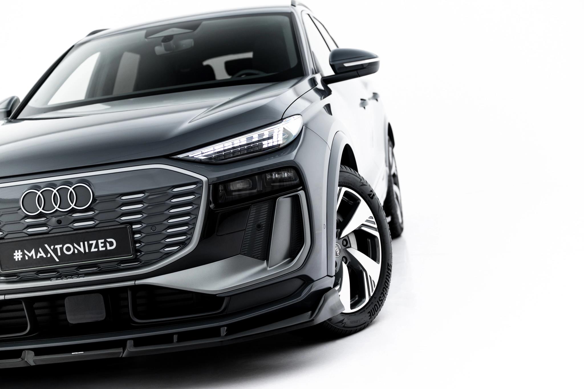 Frontlippe passend für Audi Q6 e-tron Standard / S-Line / SQ6 e-tron SUV / Sportback Mk1 schwarz Hochglanz