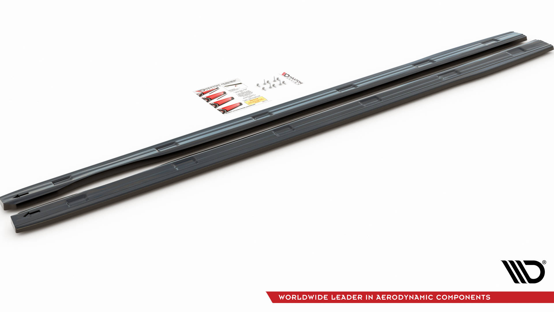 Street+ Seitenschweller Leisten passend für VW Caddy Long Mk3 FL schwarz Hochglanz