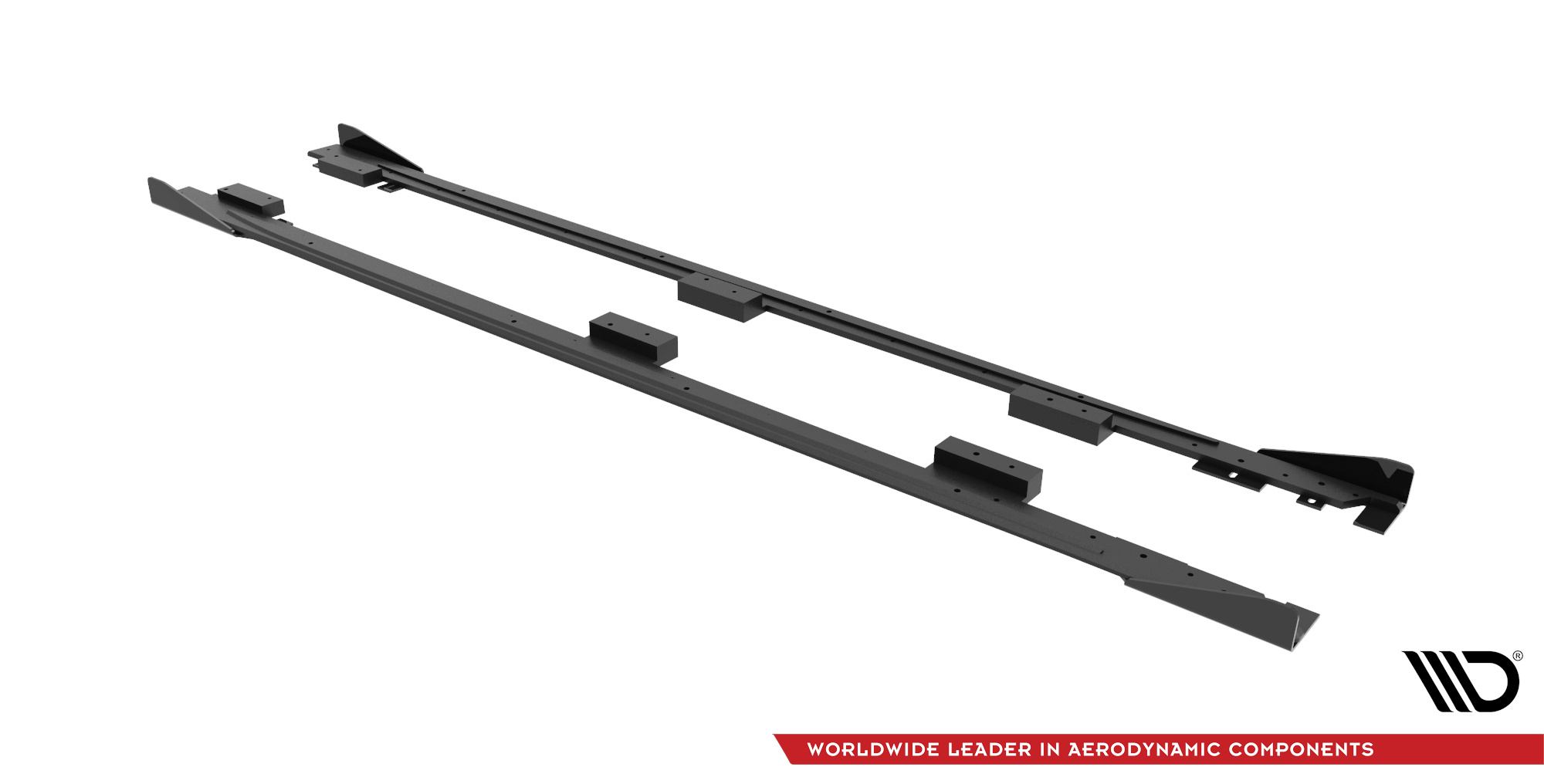 Street Pro Seitenschweller Leisten + Flaps passend für Audi A3 8Y schwarz Hochglanz
