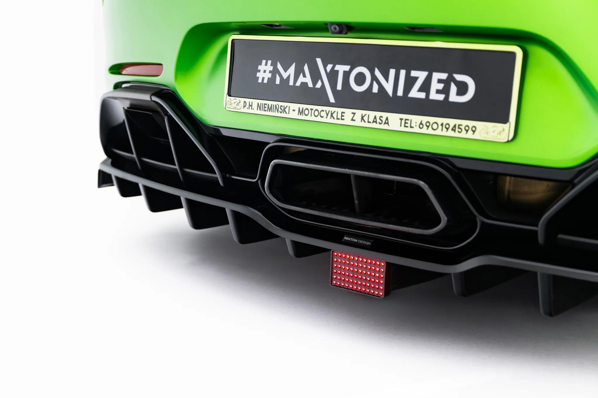 Diffusor Heckansatz + LED passend für Mercedes-AMG GT R C190 Facelift