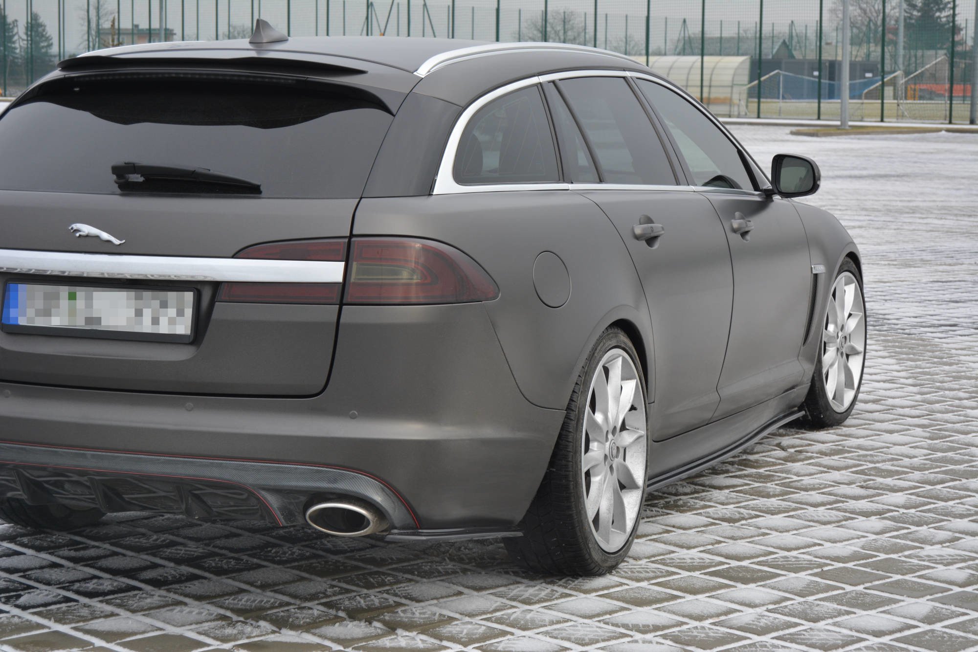 Seitenschweller Ansatz für JAGUAR XF X250 MK1 SPORTBRAKE S-PACK schwarz Hochglanz