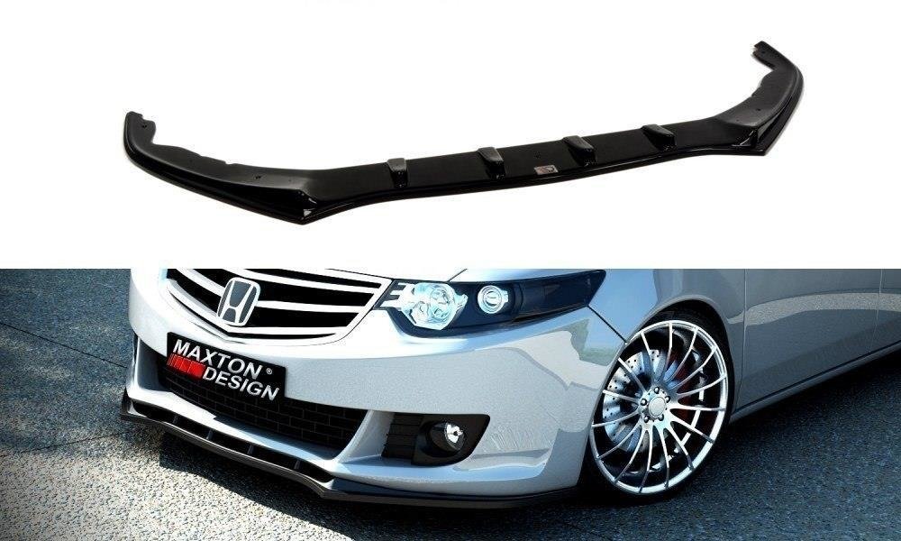 Street+ Spoilerlippe Front Ansatz passend für Honda Accord MK 8 vor FL schwarz Hochglanz