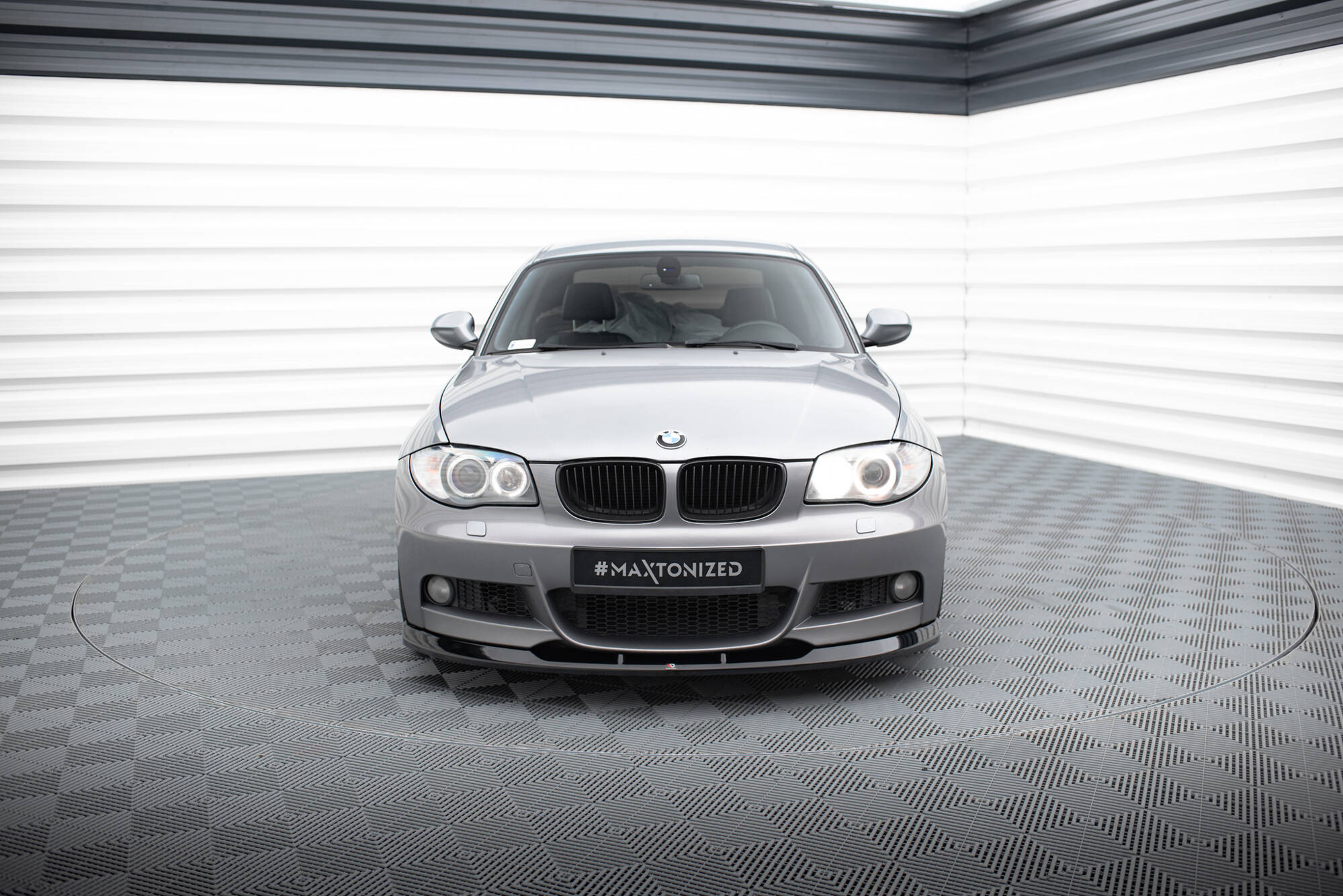 Street+ Spoilerlippe Front Ansatz V.2 passend für BMW 1er M-Paket E82 schwarz Hochglanz