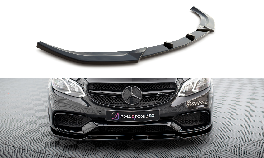 Street+ Spoilerlippe Front Ansatz passend für Mercedes E63 AMG Limousine W212 FL schwarz Hochglanz