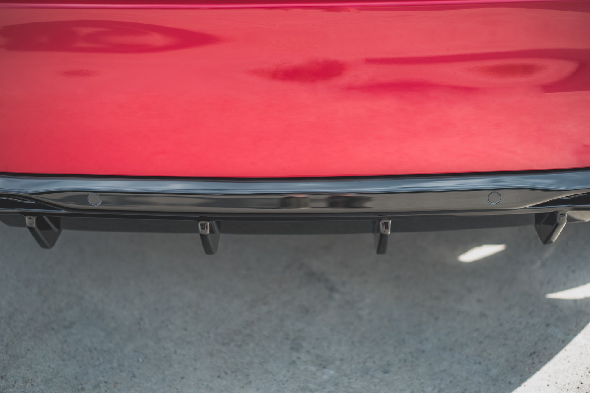 Street+ Heck Ansatz Diffusor + Endrohre chrom passend für Peugeot 308 GT Mk2 FL schwarz Hochglanz