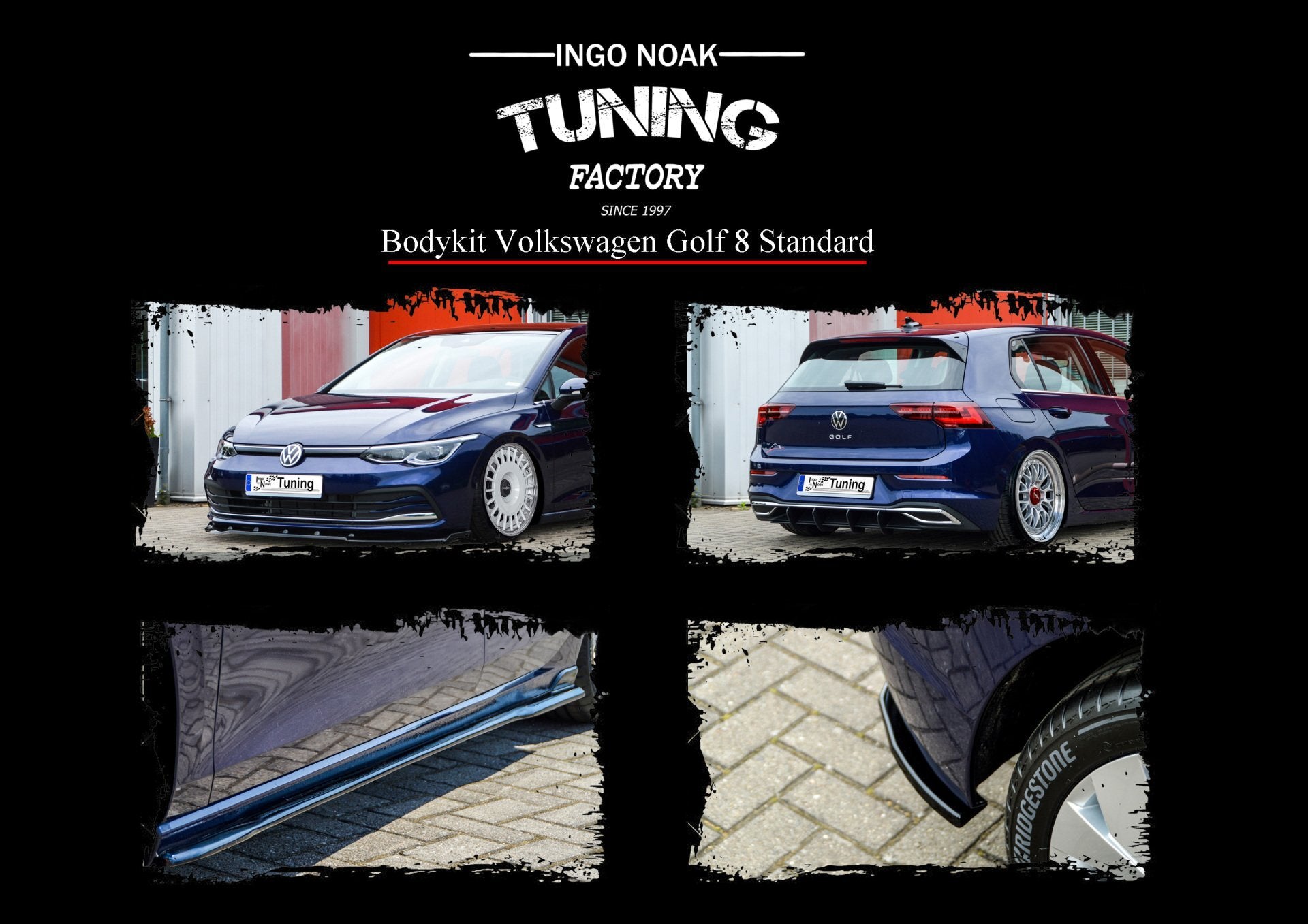 Bodykit für VW Golf 8 Bj.12/2019- (Schwarz Matt)