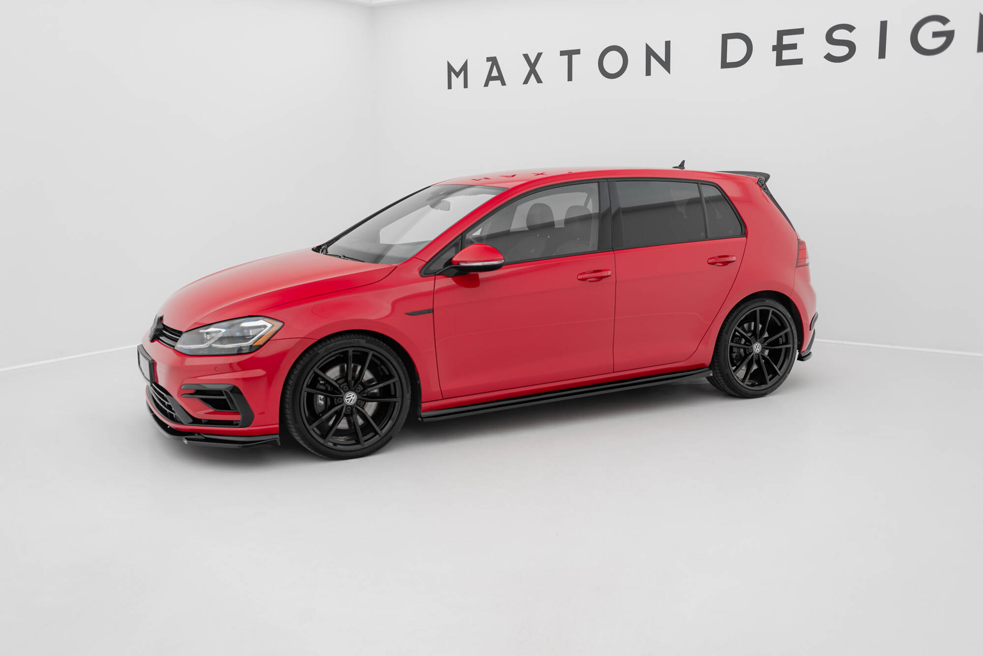 Seitenschweller Ansatz für V.4 VW Golf R / R-Line Mk7 Facelift schwarz Hochglanz