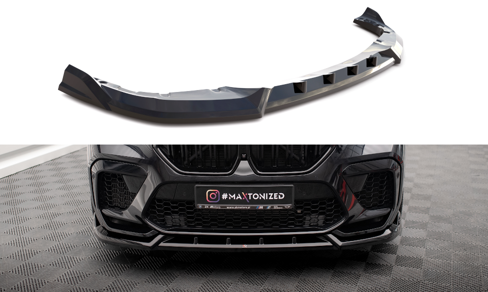 Street+ Spoilerlippe Front Ansatz V.2 passend für BMW X6 M F96 schwarz Hochglanz