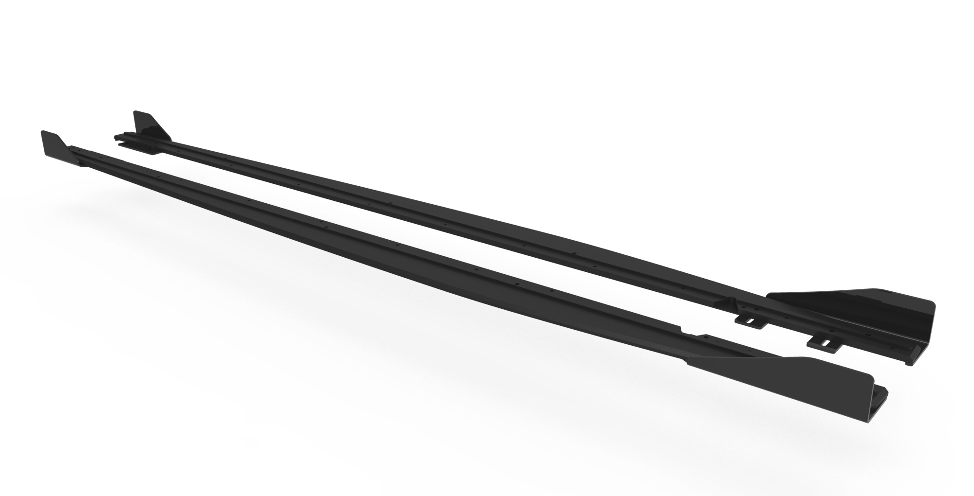 Street Pro Seitenschweller Leisten passend für Audi RS3 8Y Limousine rot+ Hochglanz Flaps