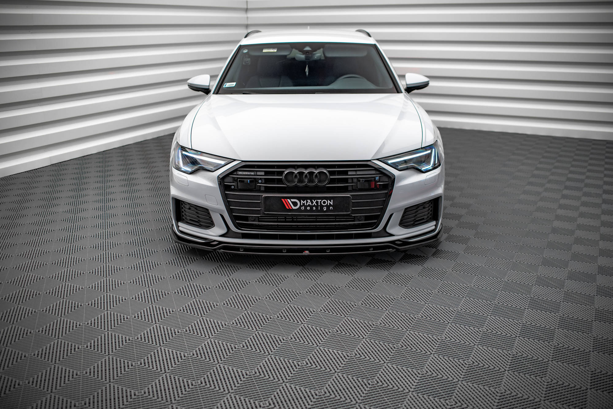 Street+ Spoilerlippe Front Ansatz V.3 passend für Audi A6 S-Line / S6 C8 / C8 FL schwarz Hochglanz