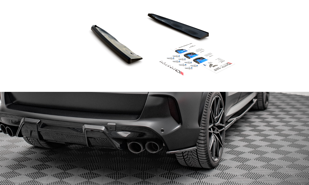 Street+ Heck Ansatz Flaps passend für BMW X5M F95 schwarz matt