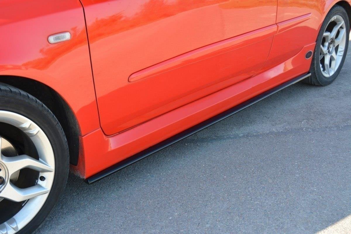 Street+ Seitenschweller Leisten passend für Fiat Stilo Schumacher schwarz Hochglanz