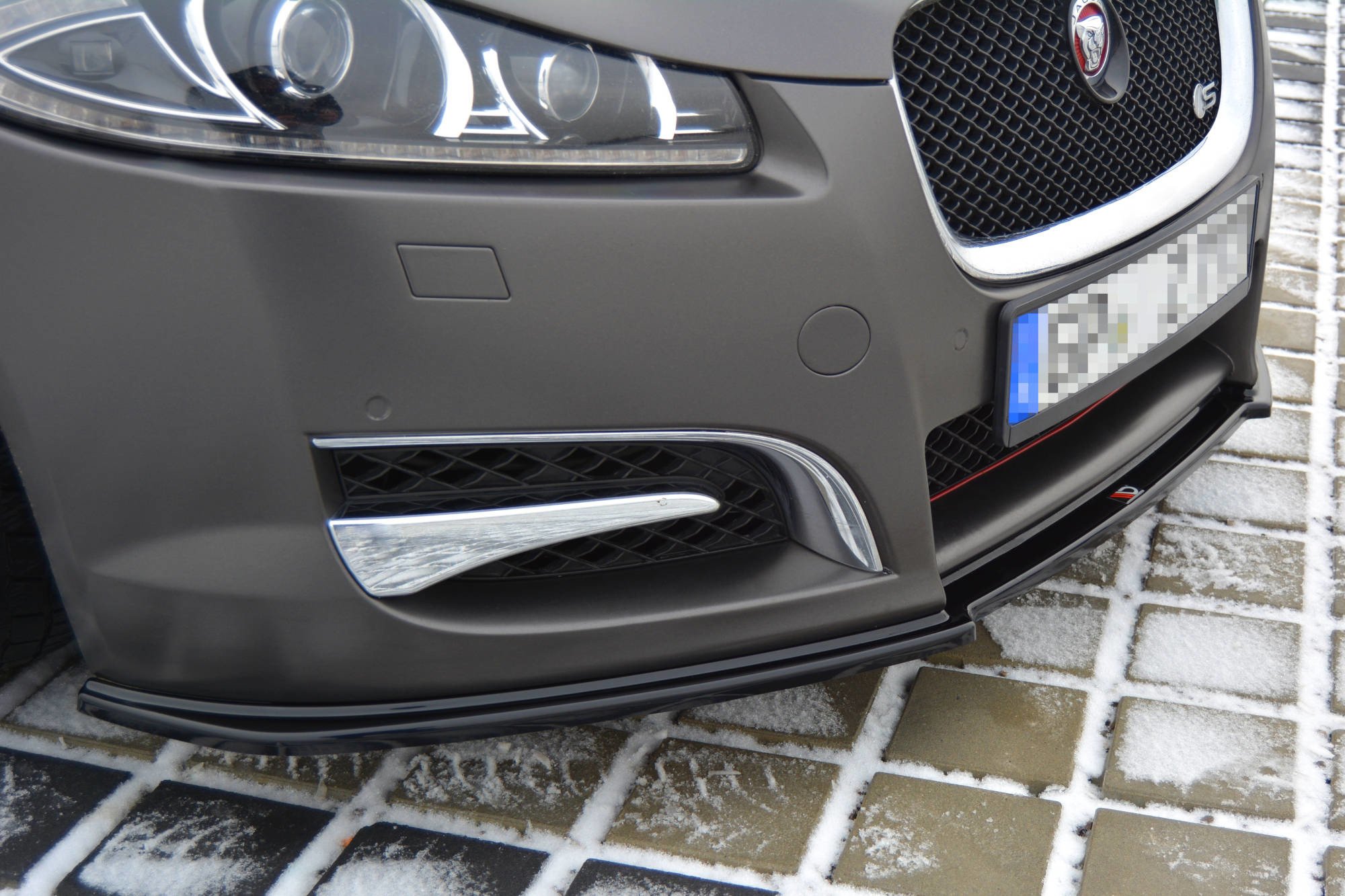 Front Ansatz für JAGUAR XF X250 MK1 SPORTBRAKE S-PACK schwarz Hochglanz