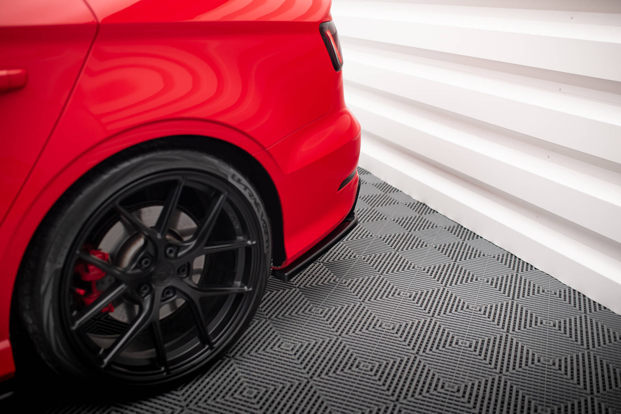 Street+ Heck Ansatz Flaps passend für Audi S3 Limousine 8V schwarz Hochglanz