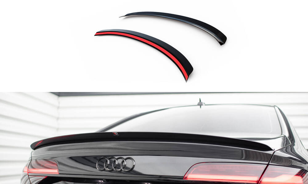 Spoiler CAP für Audi A8 D4 schwarz Hochglanz
