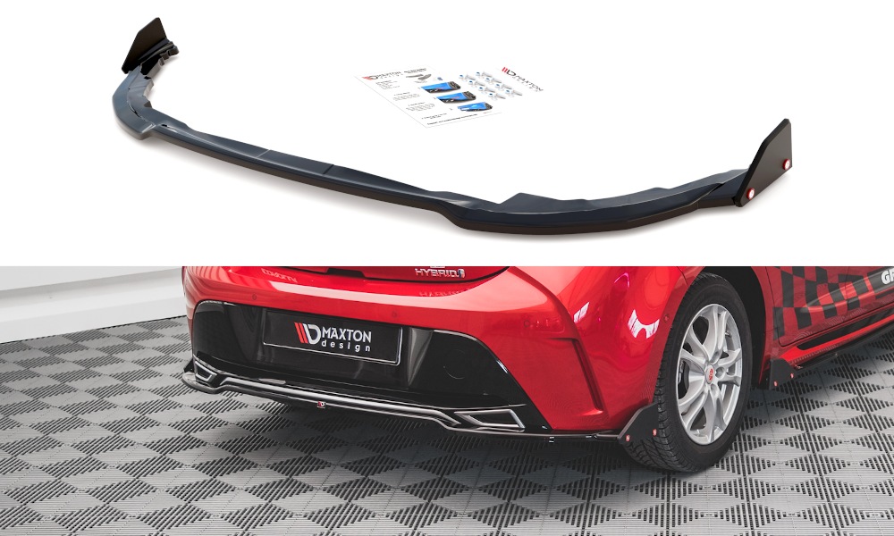 Street+ Mittlerer Diffusor Heck Ansatz + Flaps passend für Toyota Corolla GR Sport Hatchback XII