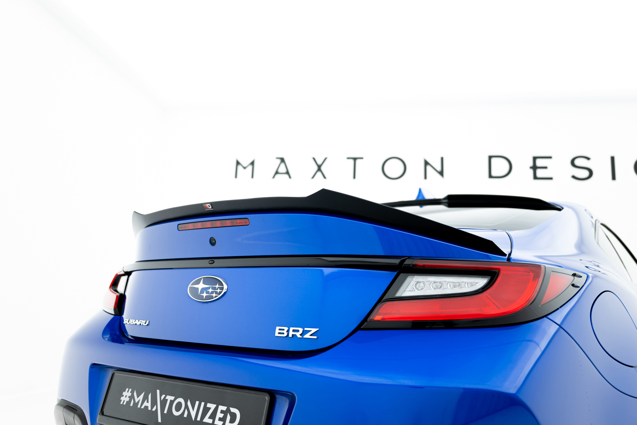 Heck Spoiler Aufsatz Abrisskante passend für Subaru BRZ Mk2 schwarz Hochglanz