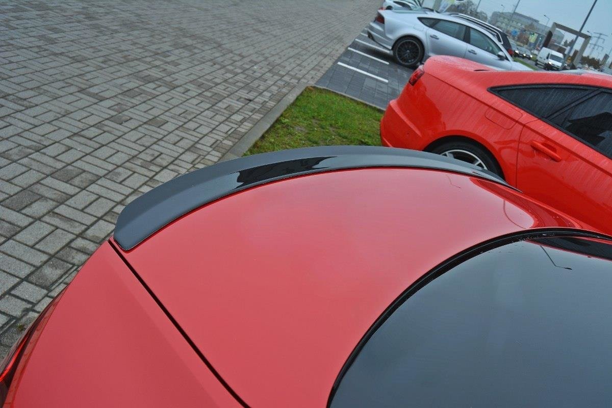 Spoiler CAP für Audi S5 Coupe / A5 S-Line / A5 Coupe F5 Facelift schwarz Hochglanz