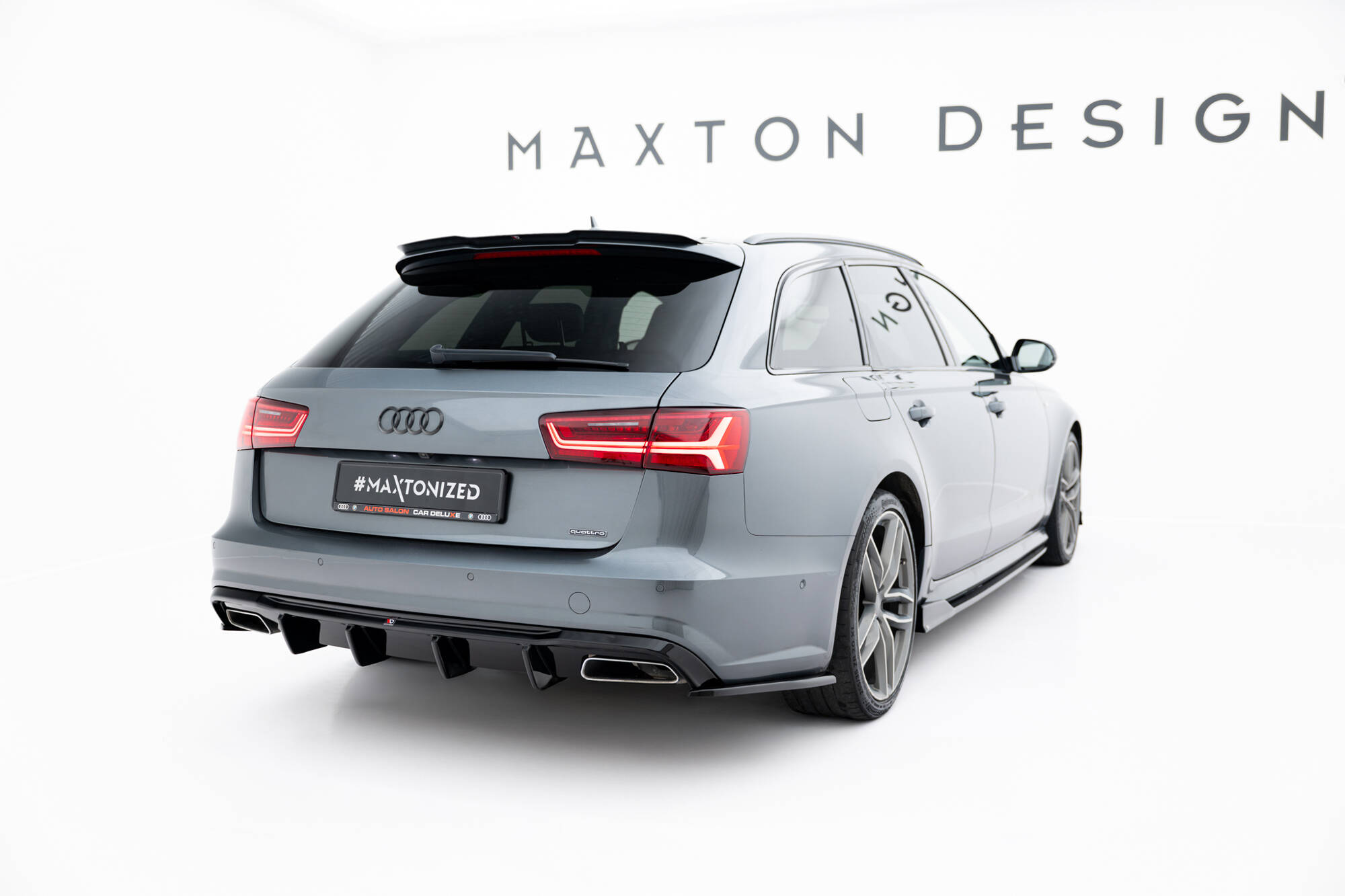 Spoiler CAP für Audi A6 S-Line / S6 Avant C7 / C7 Facelift schwarz Hochglanz