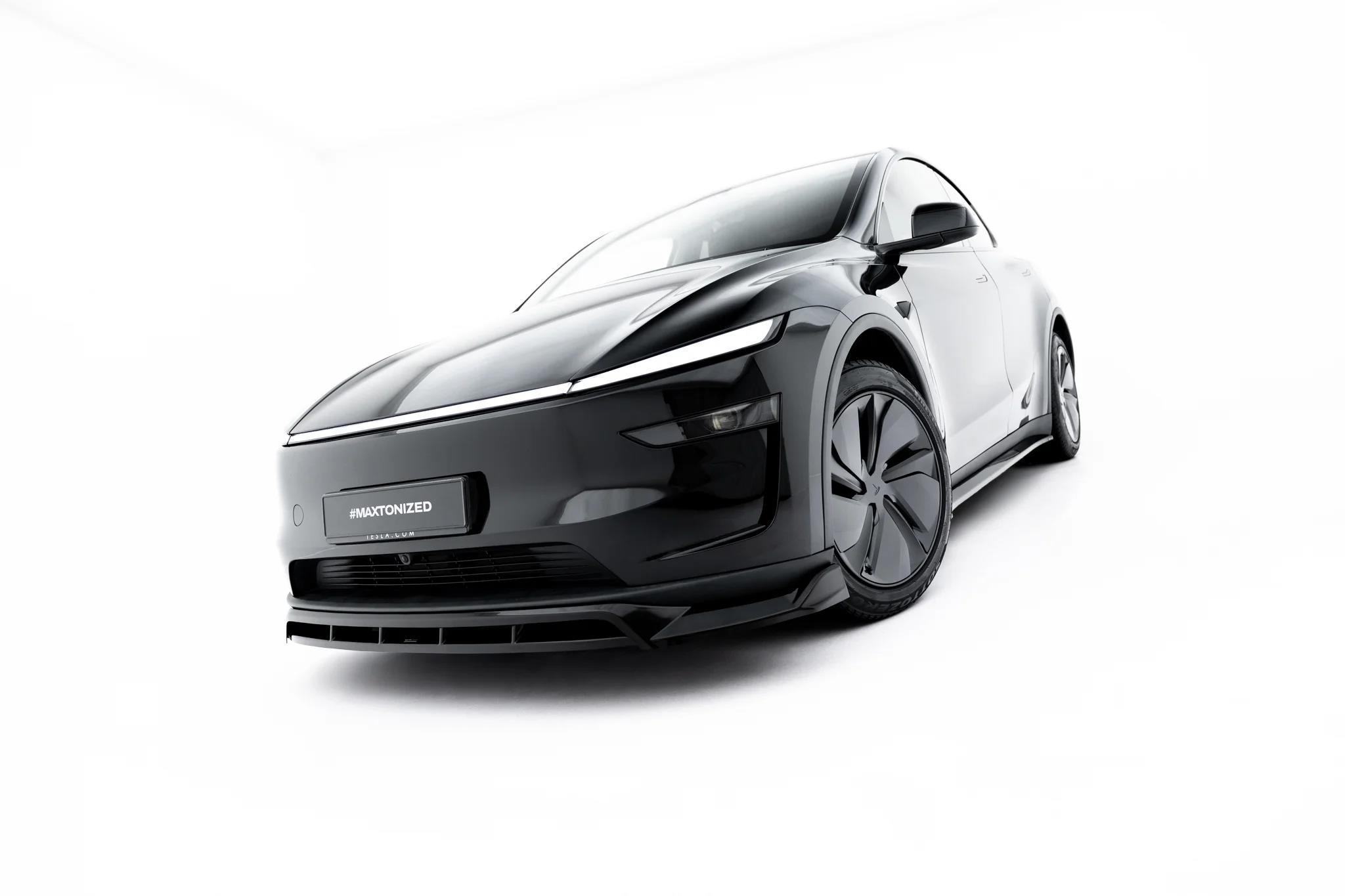 Frontlippe passend für Tesla Model Y Premium Mk1 Facelift schwarz Hochglanz