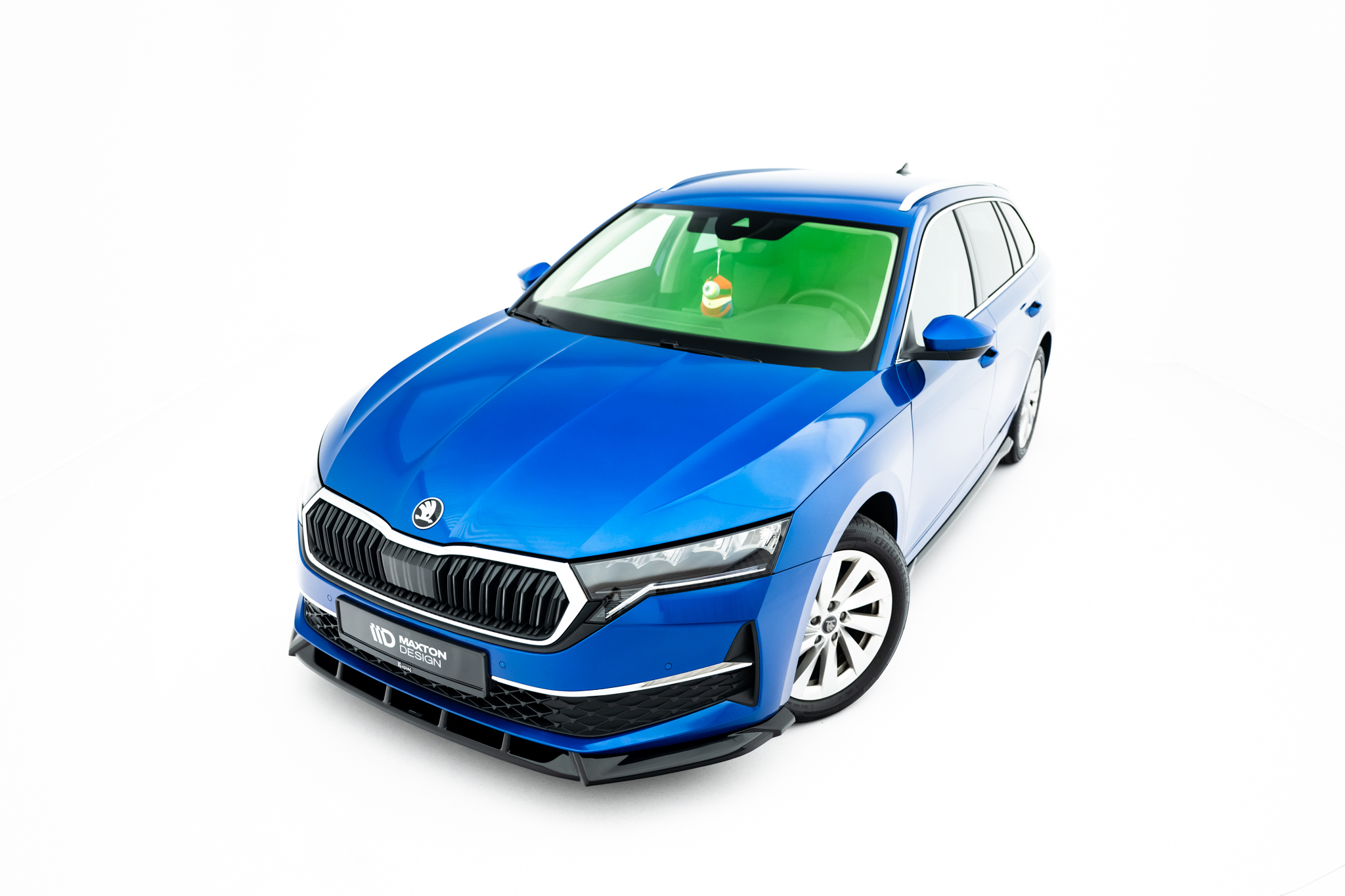 Street+ Spoilerlippe Front Ansatz passend für Skoda Octavia Liftback / Combi Mk4 FL schwarz Hochglanz