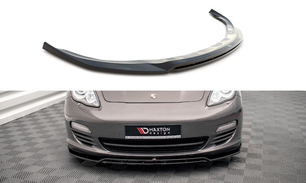 Street+ Spoilerlippe Front Ansatz V.1 passend für Porsche Panamera / Panamera Diesel 970 schwarz Hochglanz