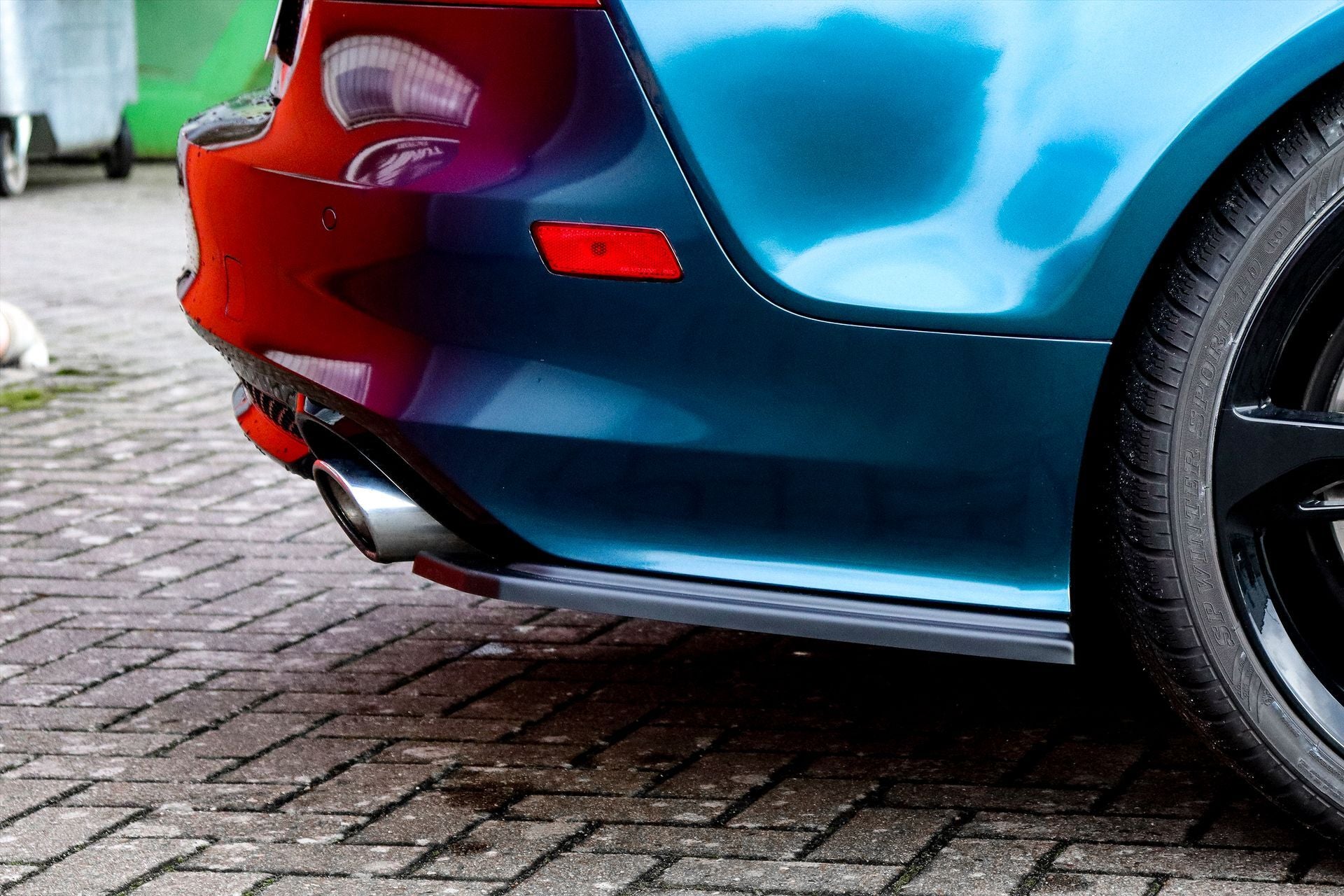 Heckansatz Seitenteile für Audi A7 mit S-Line + S7 C7 4G (Schwarz Matt)