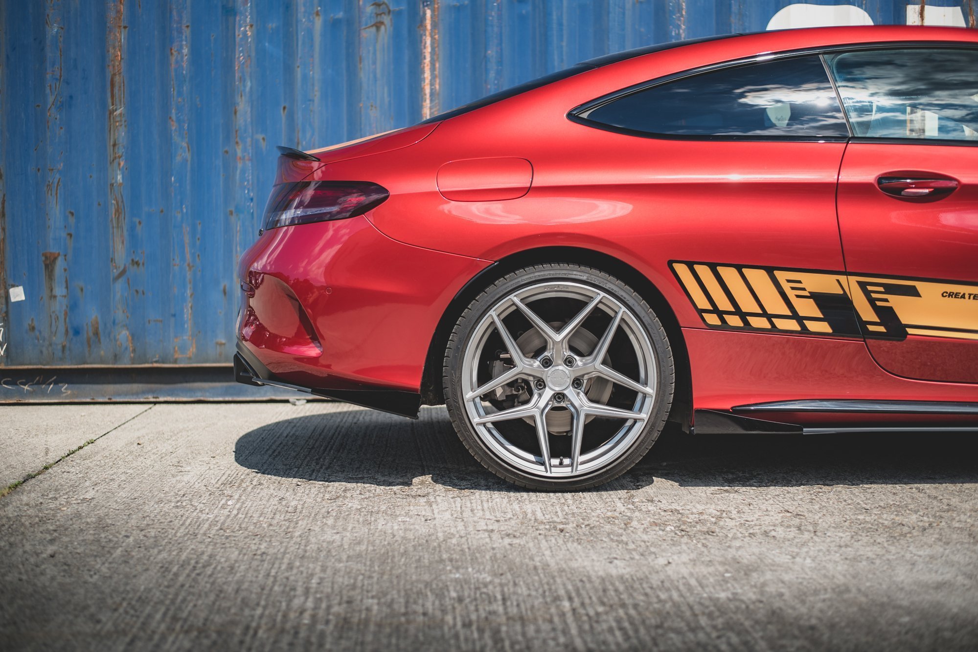 Street Pro Heck Ansatz Flaps passend für Mercedes-AMG C43 Coupe C205 schwarz Hochglanz