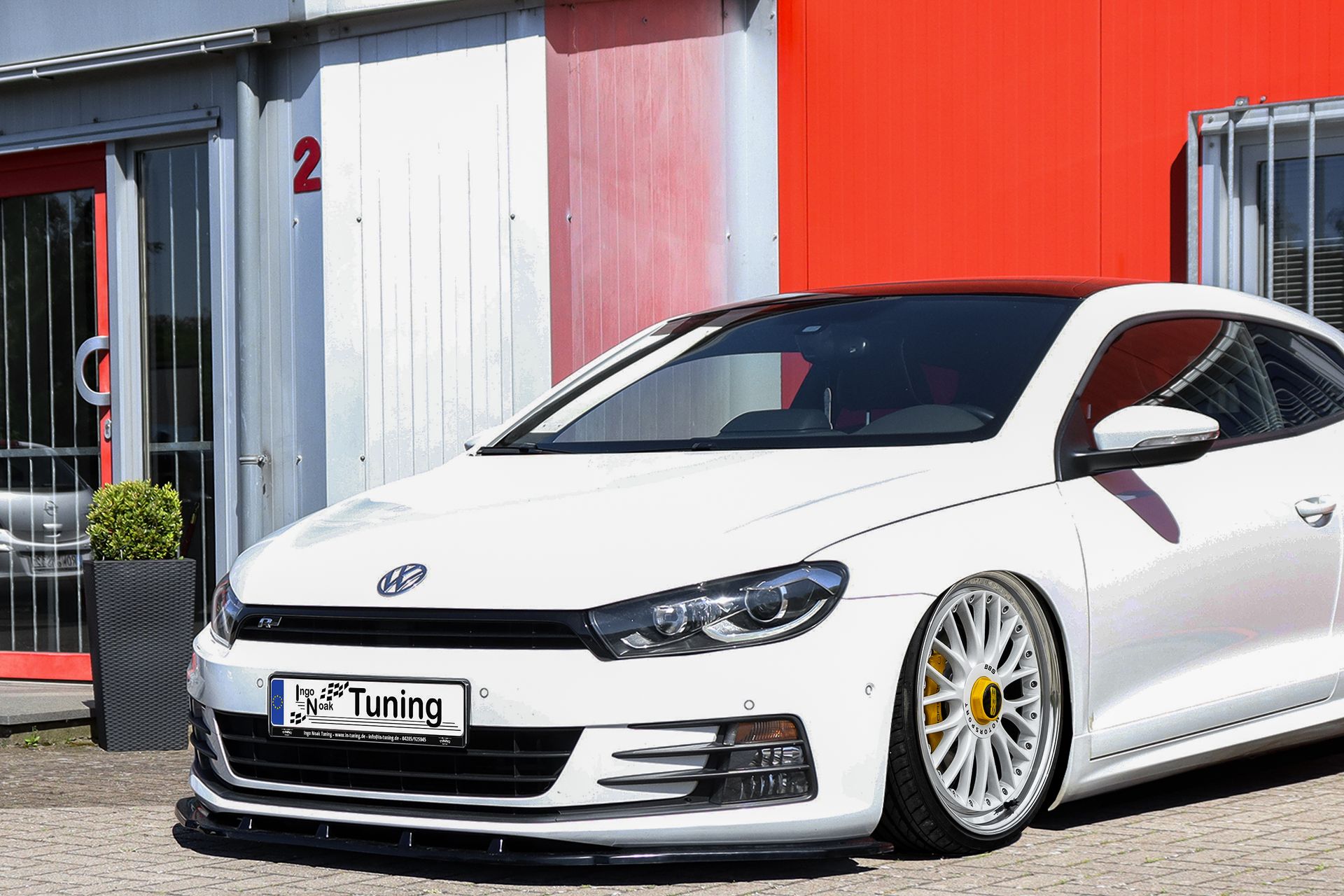 Cup Frontspoilerlippe für VW Scirocco Facelift inkl.R-Line (Schwarz Matt)