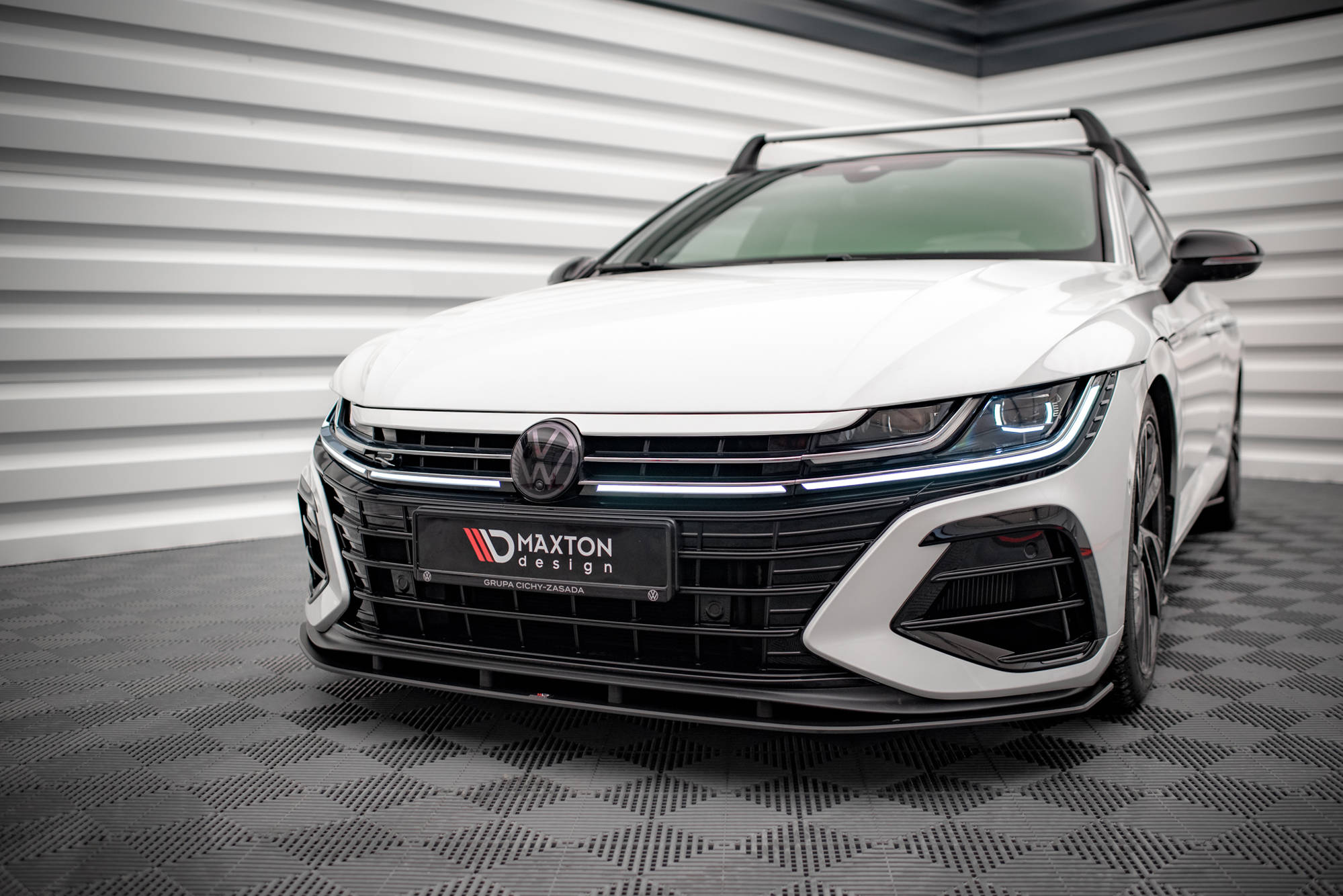 Street Pro Spoilerlippe Front Ansatz passend für VW Arteon R Limousine / Shooting Brake Mk1 Faceift