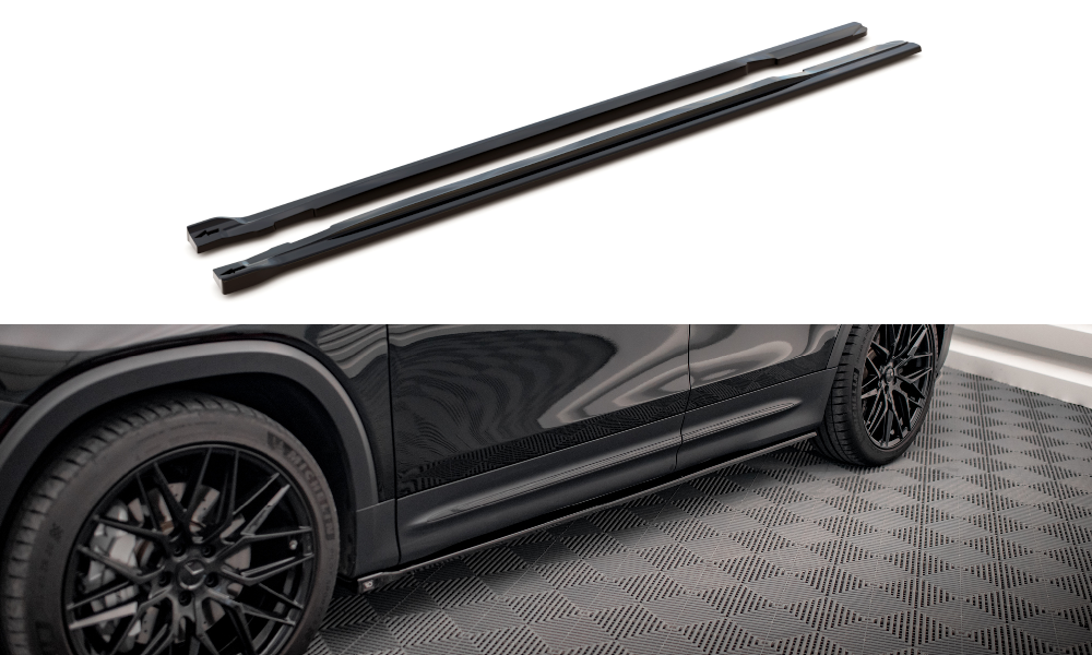 Street+ Seitenschweller Leisten passend für Mercedes-AMG GLB 35 / AMG-Line X247 schwarz Hochglanz