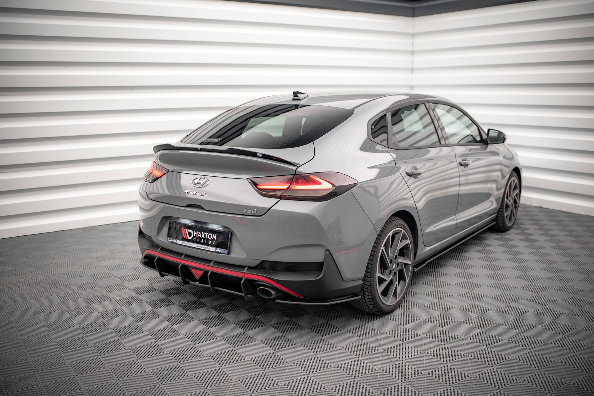 Street Pro Heckschürze Heck Ansatz Diffusor passend für Hyundai I30 Fastback N-Line Mk3 FL
